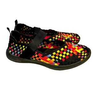 Croft & Barrow Shoes Womens Slip On Mary Jane Sneakers Multicolor Fabric